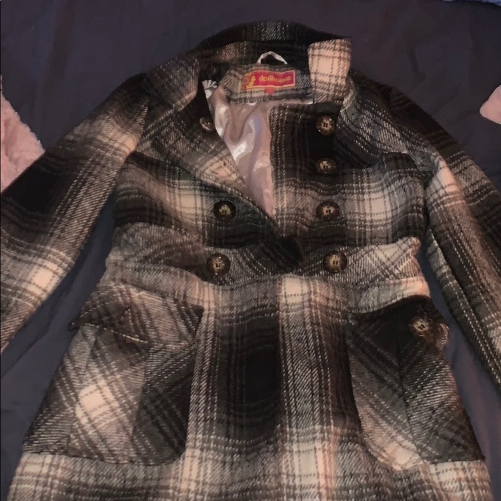 Black and white fall jacket juniors L(14)